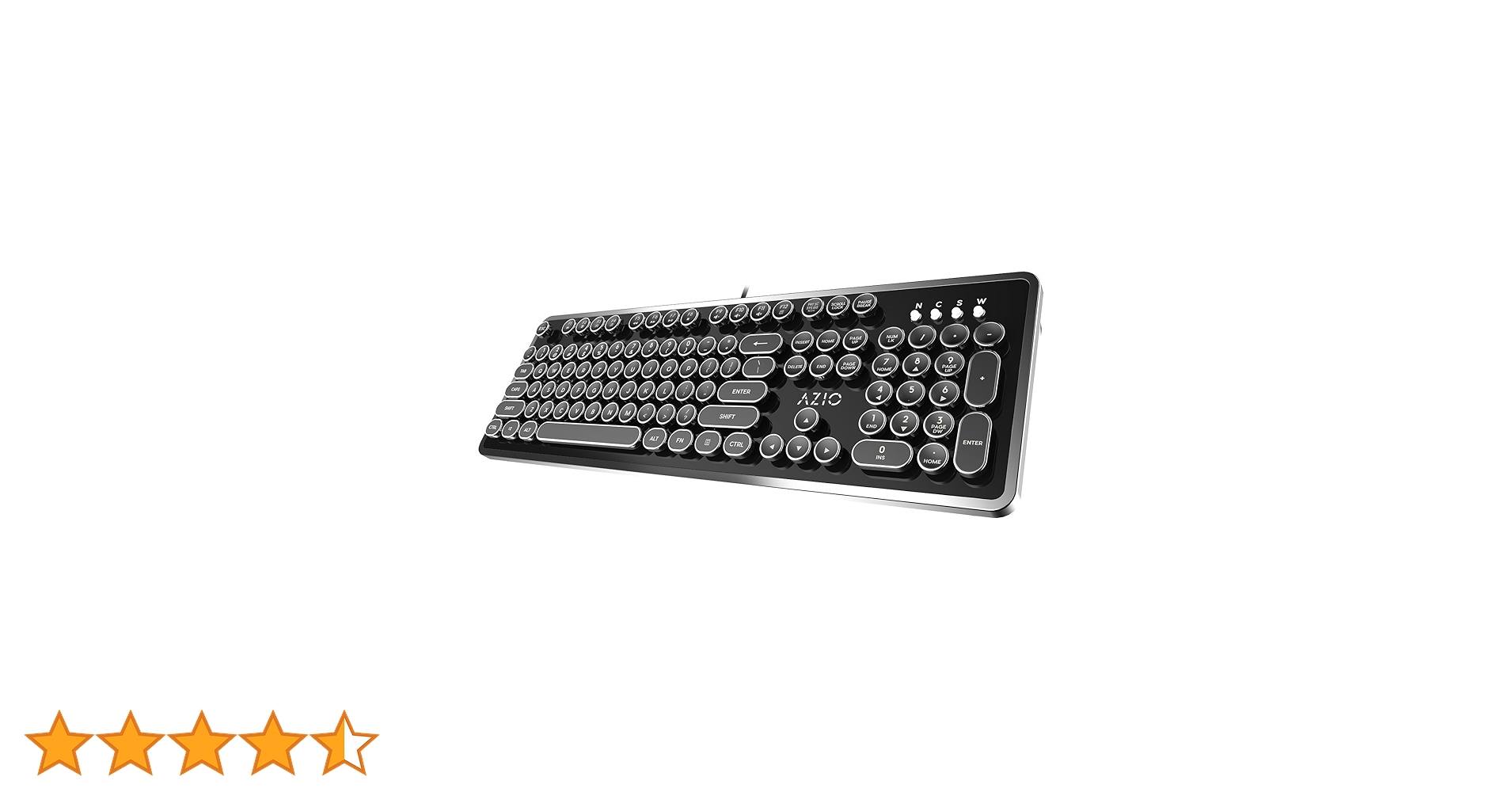 Amazon.in: Buy Azio Mk Wired Retro Mechanical Keyboard (Black